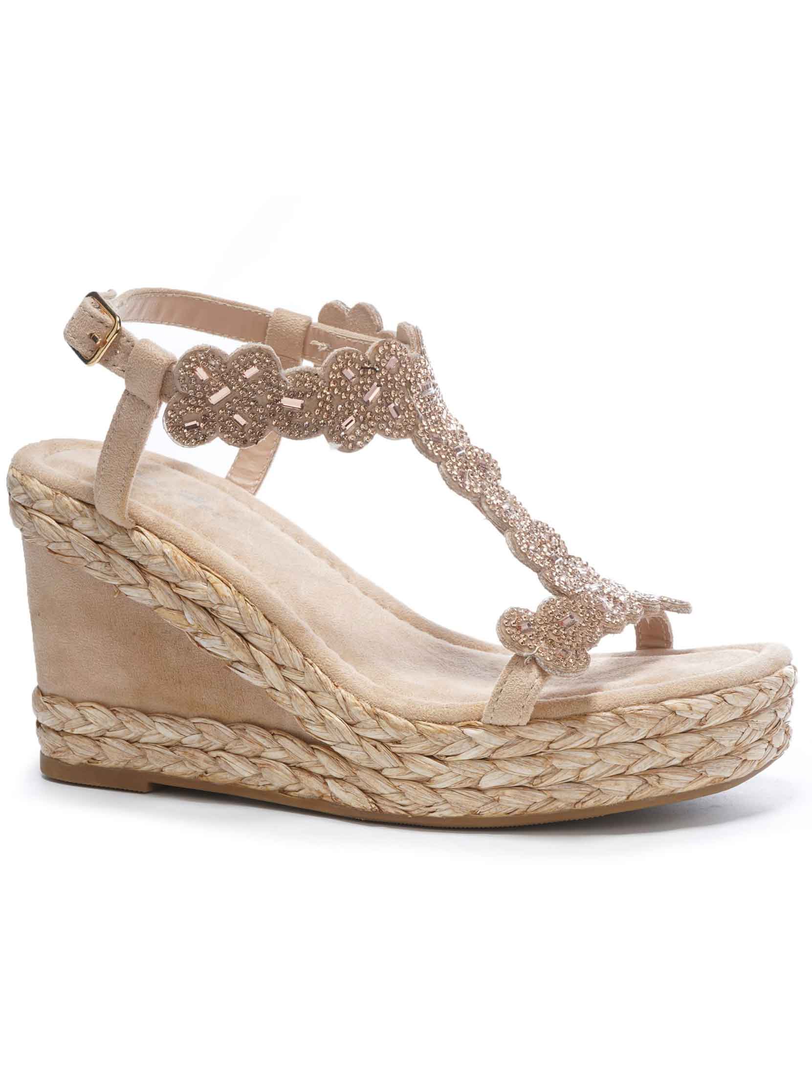 Liv - Sandaler med kilehæl og similisten